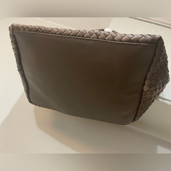 David Jones Basket Weave Brown Purse - Picture 6 of 10